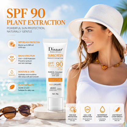 Disaar Isolation Sunscreen SPF 90+ – Broad-Spectrum UVA & UVB Sun Protection ( Free Shipping )